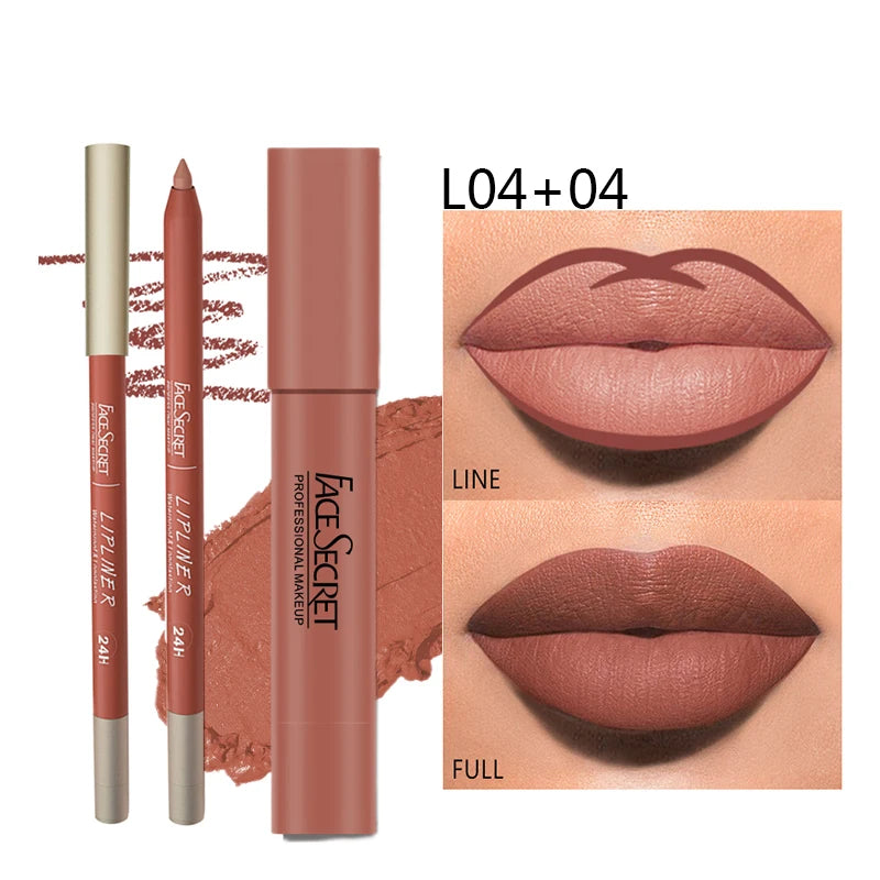 Matte Lipliner&Lipstick Set