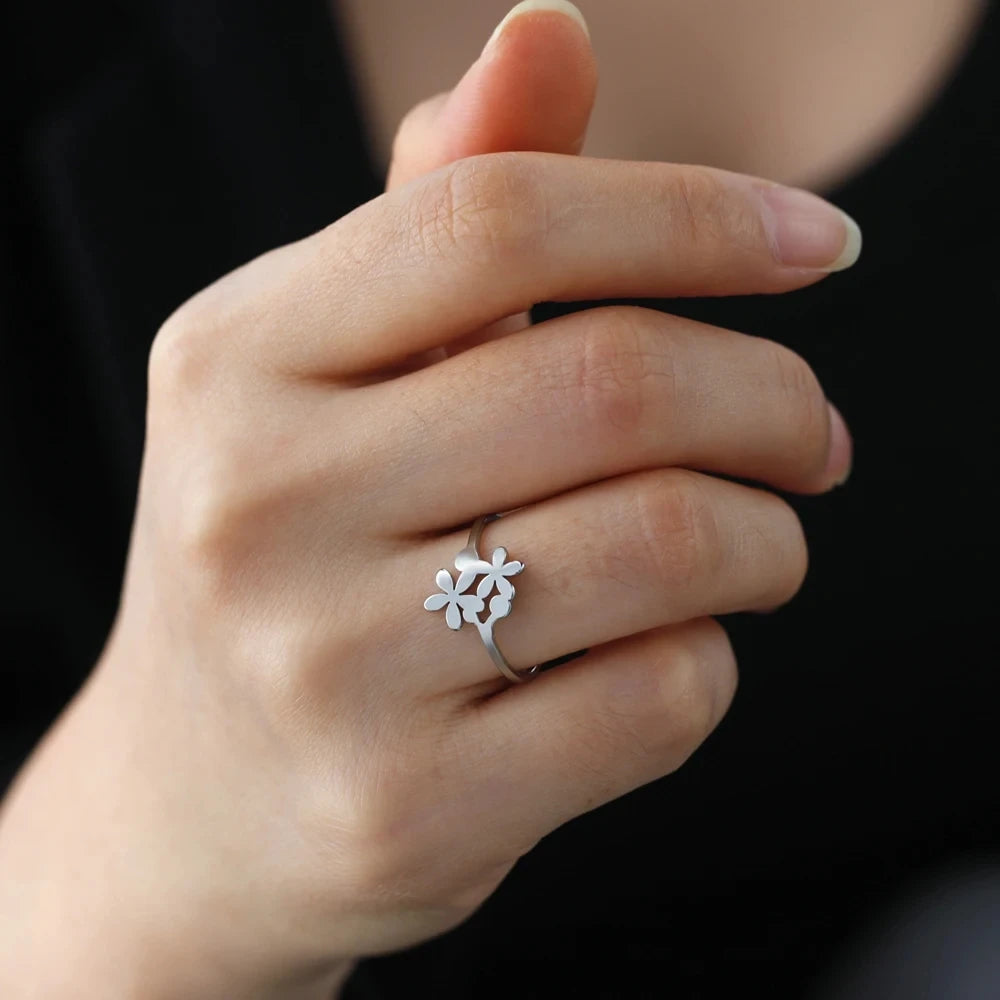 COOLTIME Elegant Flower Rings