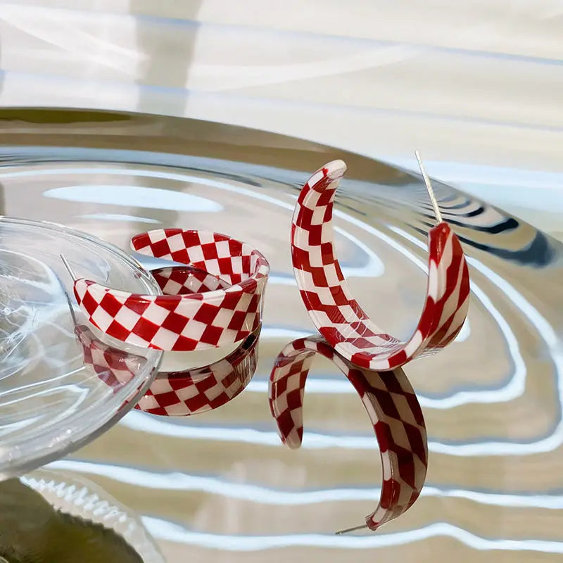 Acrylic hoop earrings