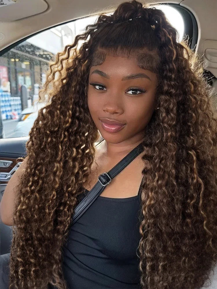 Ombre Deep Wave HD Lace Front Wigs