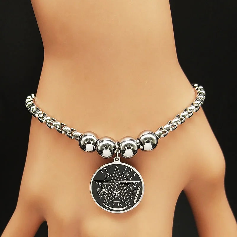 Tetragrammaton Stainless Steel Cuff