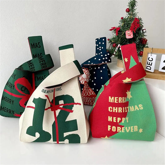 Christmas Handmade Knit Handbags