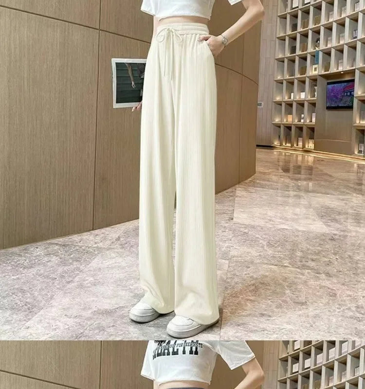 Thin Silk Wide Pants