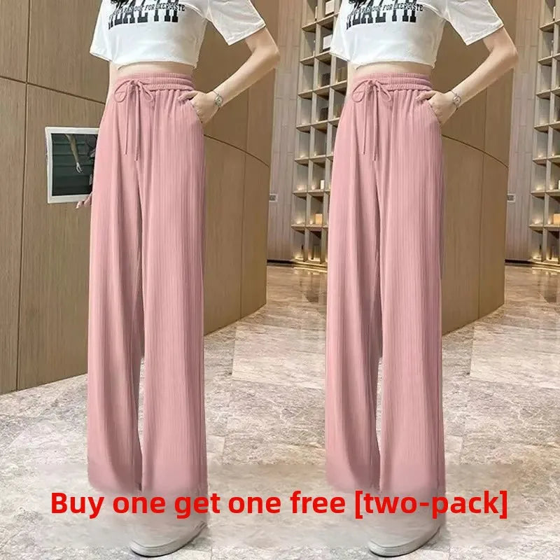 Thin Silk Wide Pants