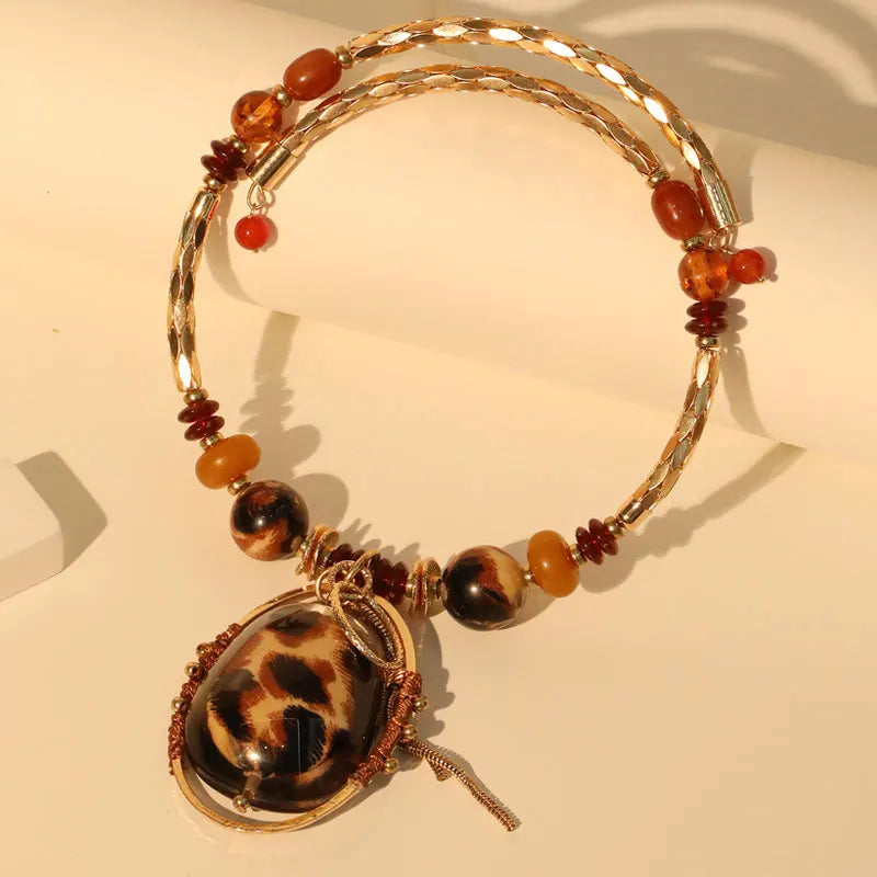 Retro Beads Collar Necklace