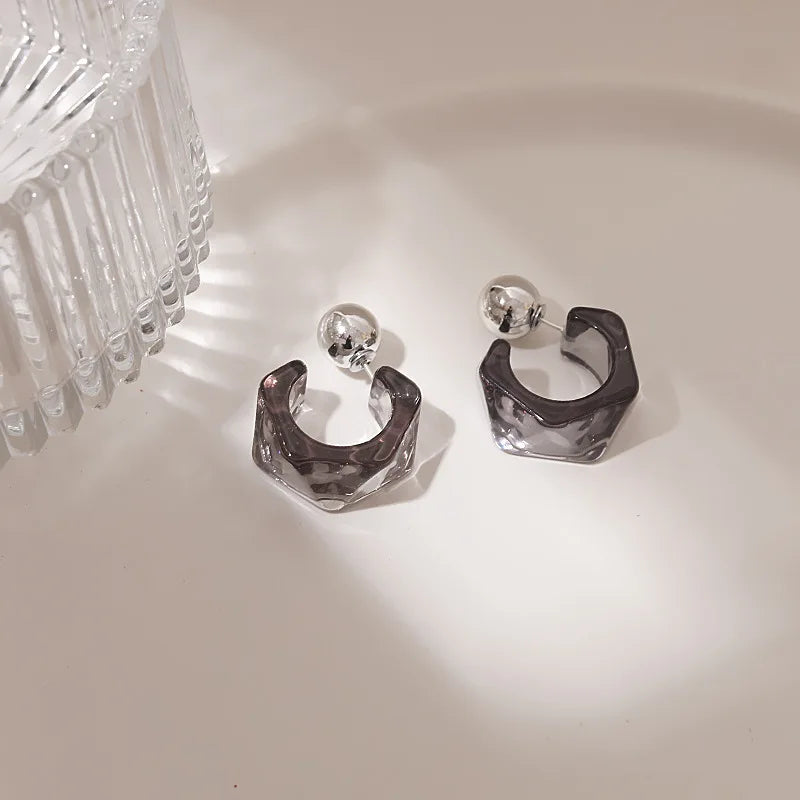 Acrylic hoop earrings