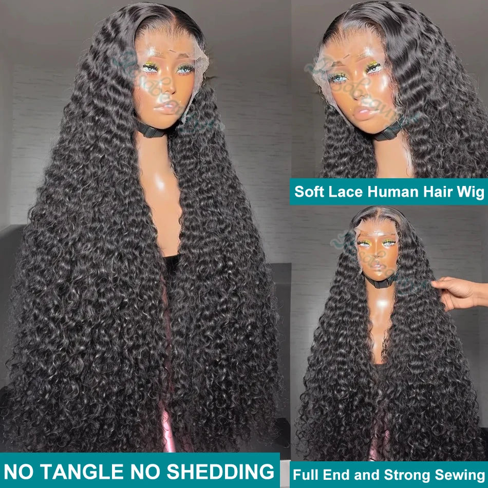 Water Wave Curly Lace Frontal Wigs
