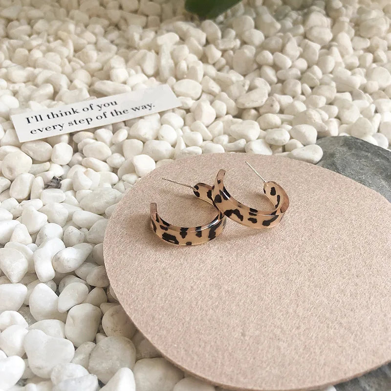 Acrylic hoop earrings