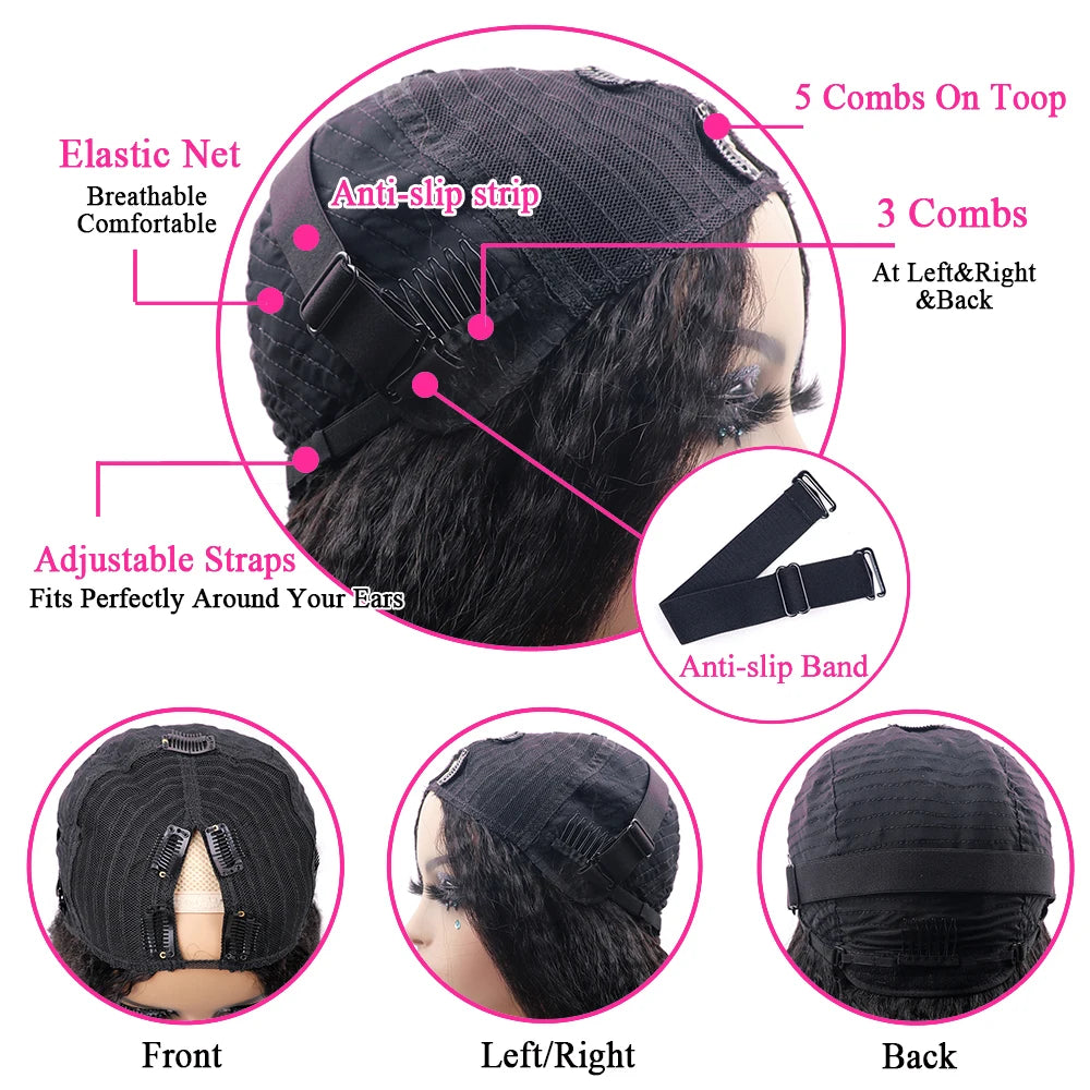 Mongolian Straight V Part Human Hair