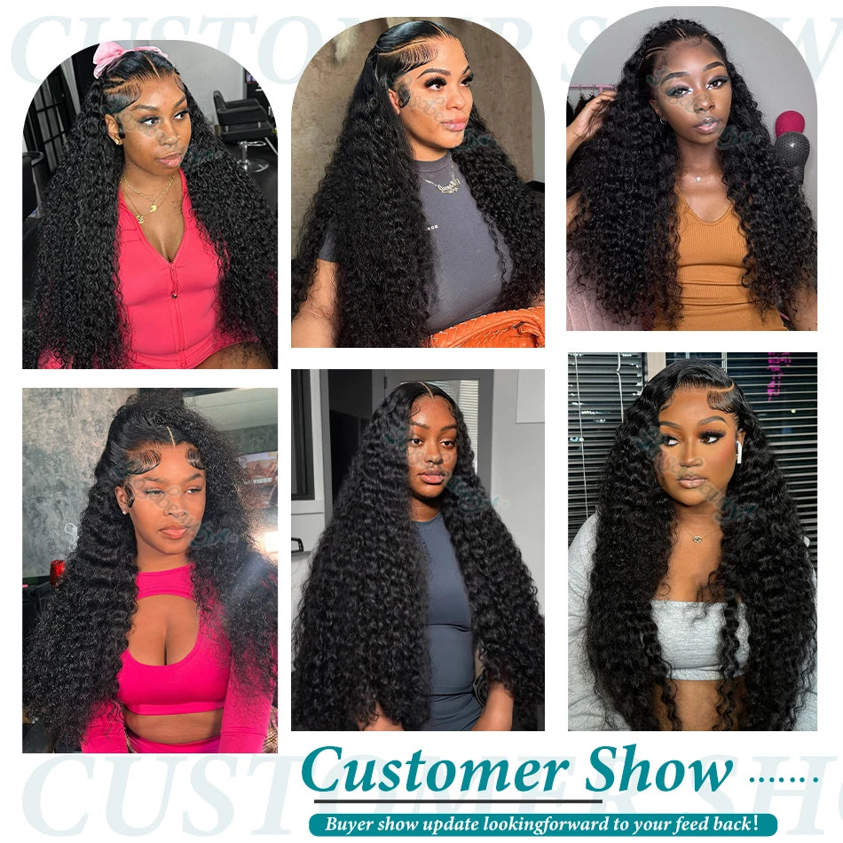 Water Wave Curly Lace Frontal Wigs