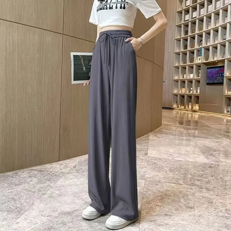 Thin Silk Wide Pants