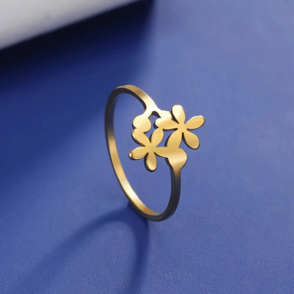 COOLTIME Elegant Flower Rings