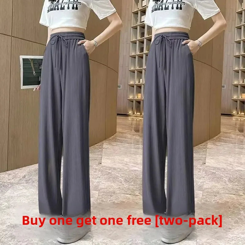 Thin Silk Wide Pants