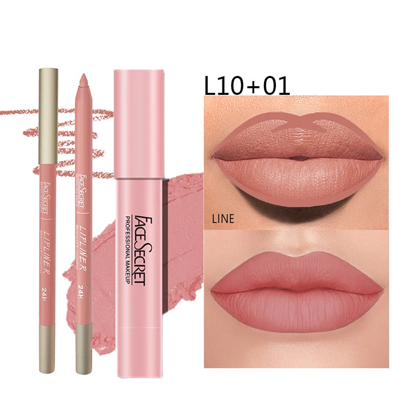 Matte Lipliner&Lipstick Set