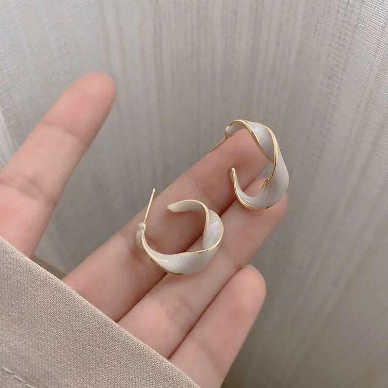 Acrylic hoop earrings