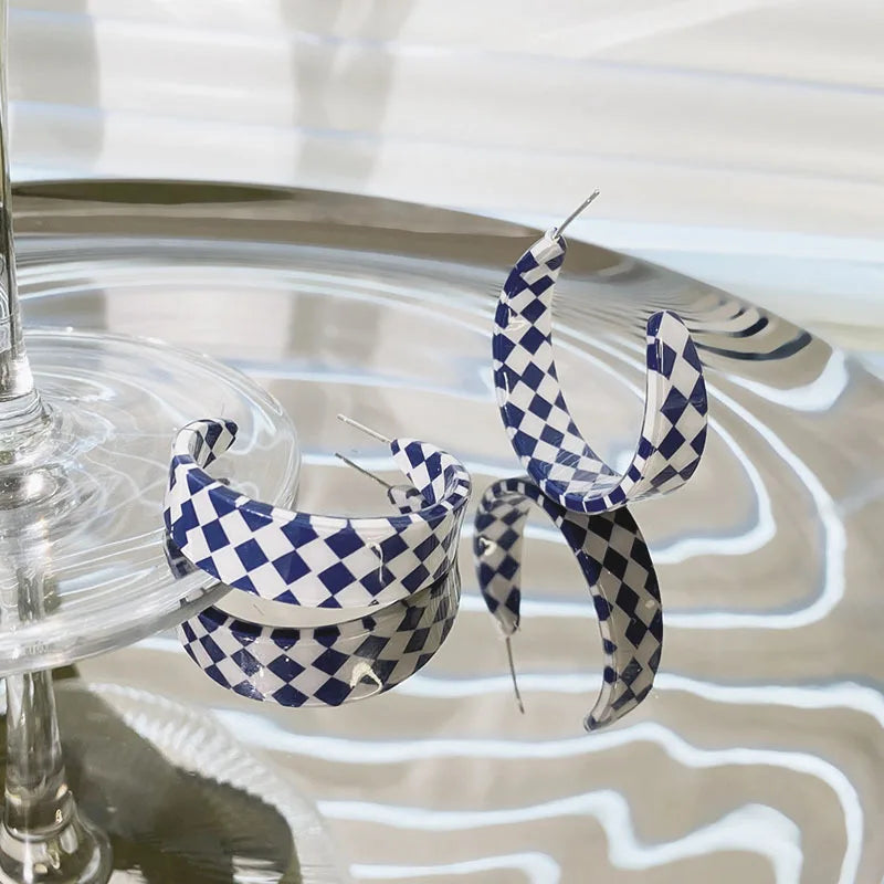 Acrylic hoop earrings