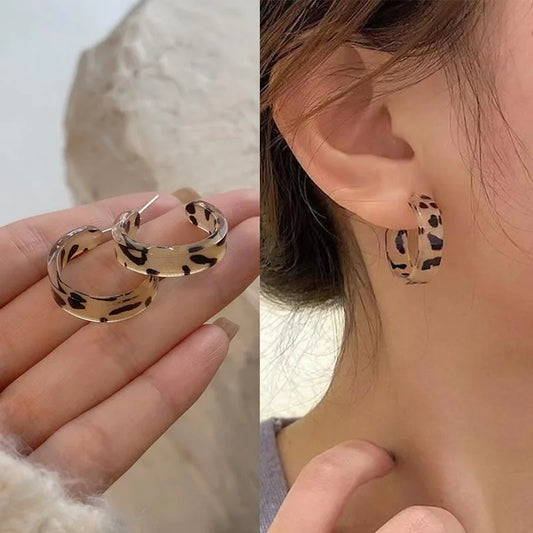 Acrylic hoop earrings
