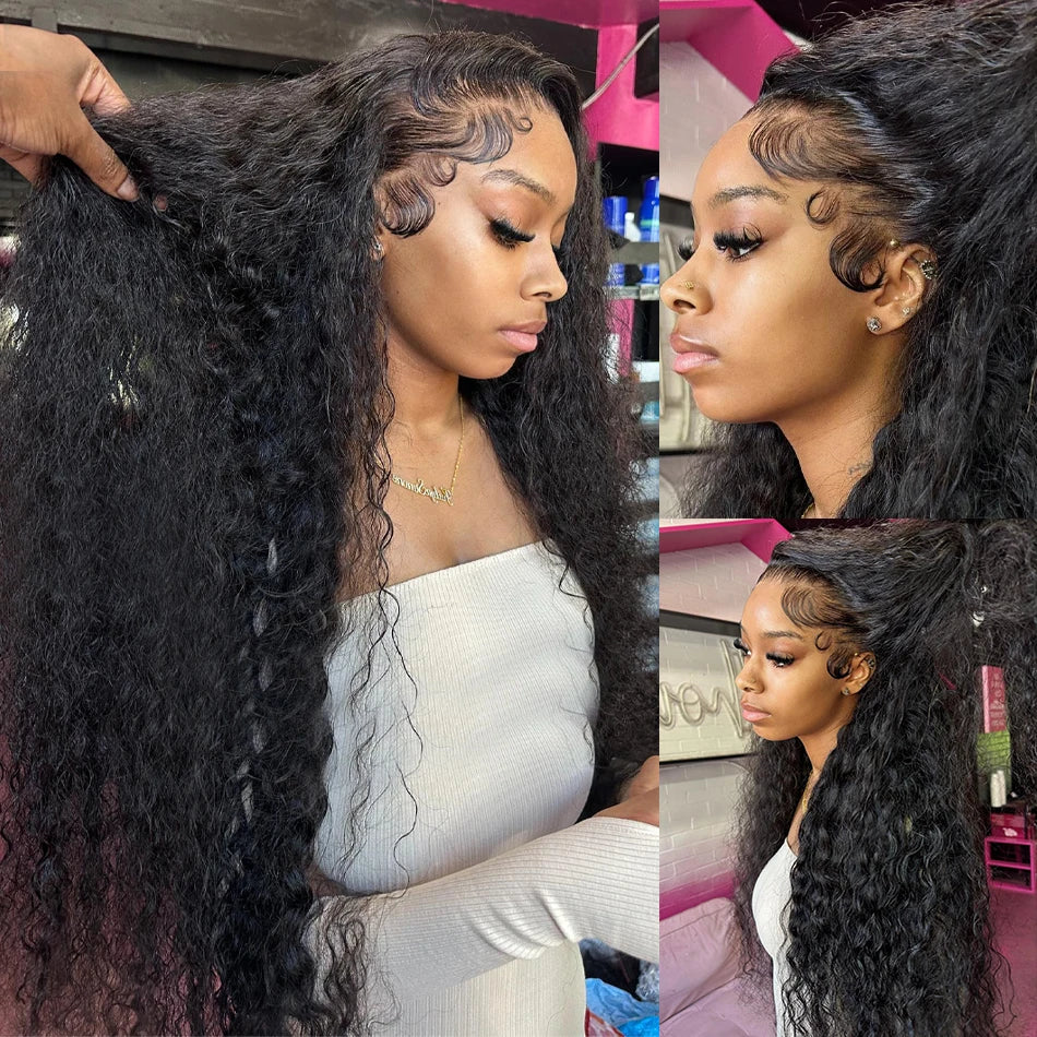 Water Wave Curly Lace Frontal Wigs