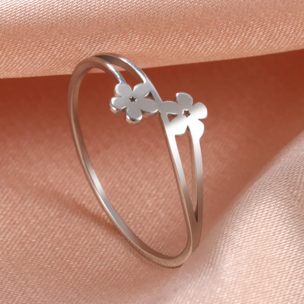 COOLTIME Elegant Flower Rings