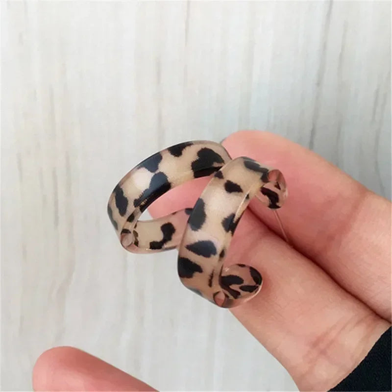 Acrylic Hoop Earrings