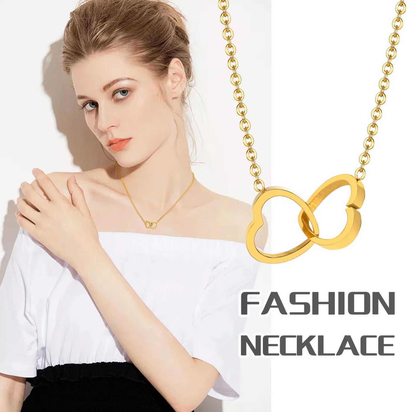 Intertwined Heart Necklace