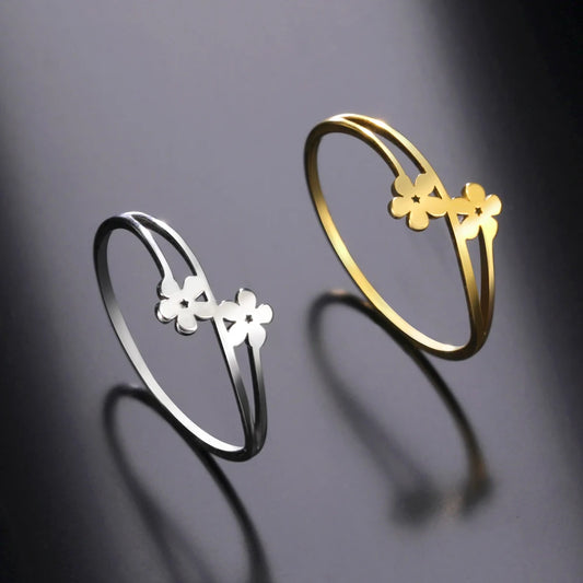 COOLTIME Elegant Flower Rings