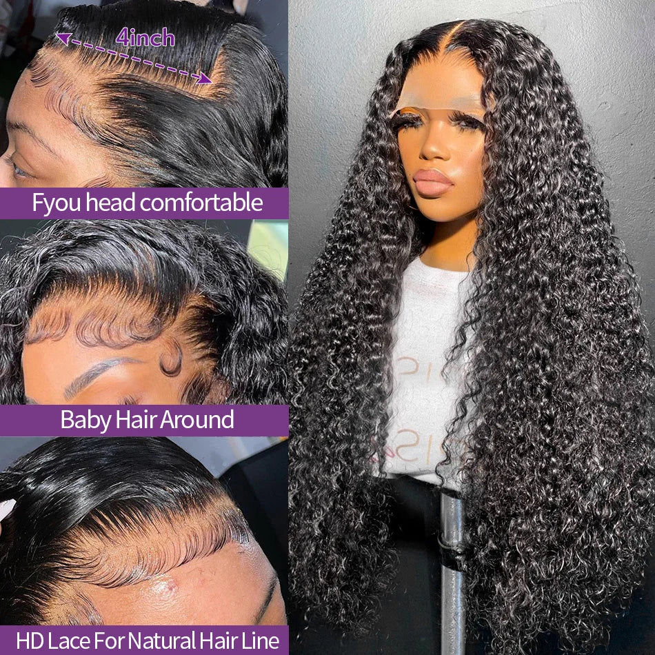 40 Inch Deep Wave Wigs Human Hair