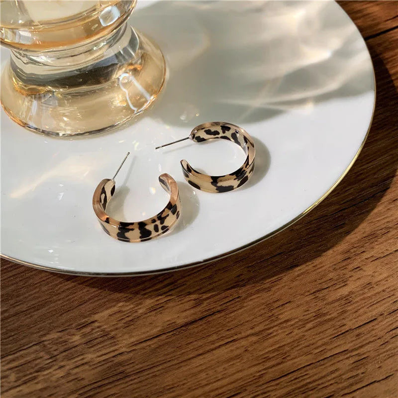 Acrylic hoop earrings